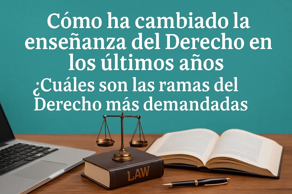 cómo ha cambiado la enseñanza del Derecho en los últimos años Cuáles son las ramas del Derecho más demandadas
