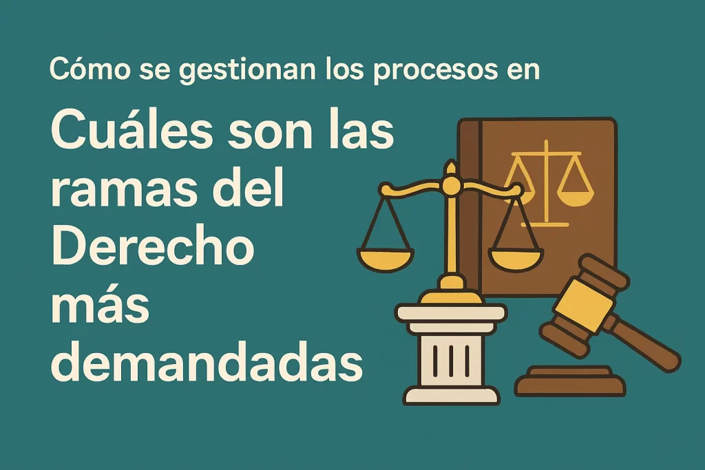cómo se gestionan los procesos en Cuáles son las ramas del Derecho más demandadas