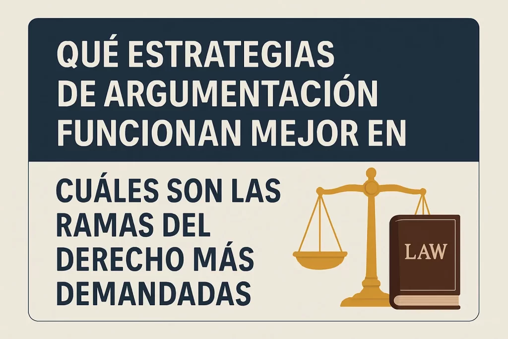 qué estrategias de argumentación funcionan mejor en Cuáles son las ramas del Derecho más demandadas