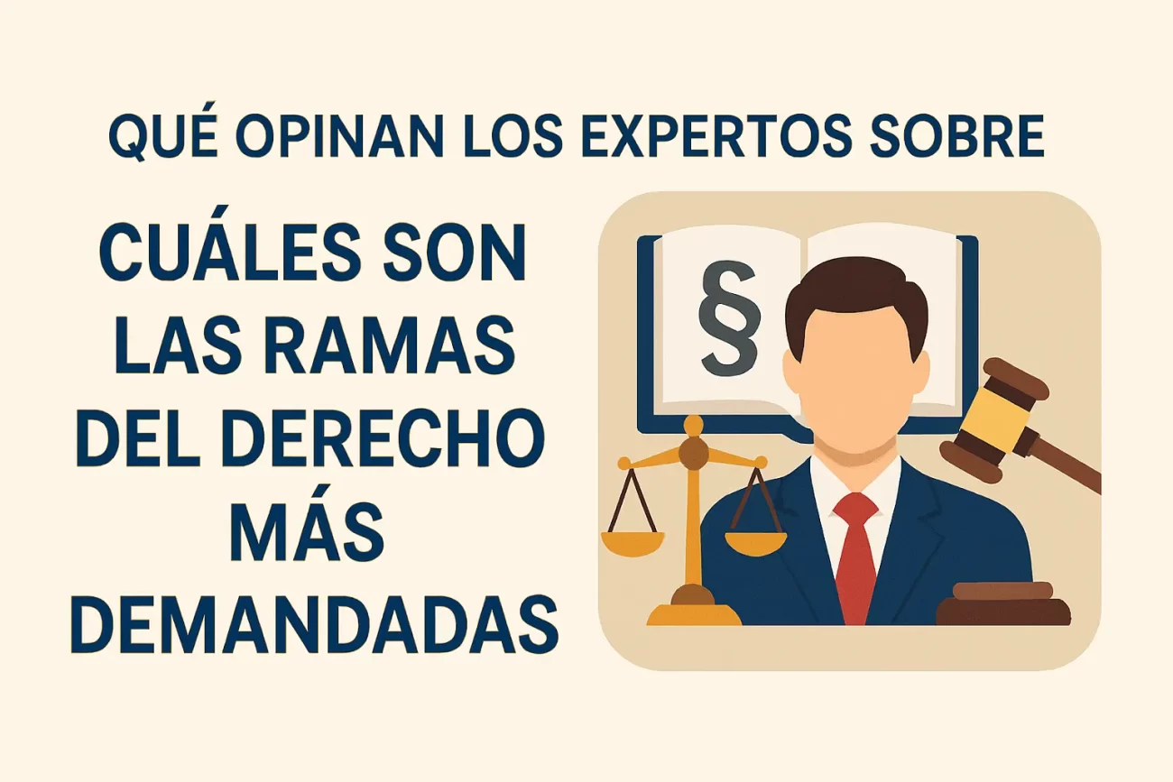 qué opinan los expertos sobre Cuáles son las ramas del Derecho más demandadas