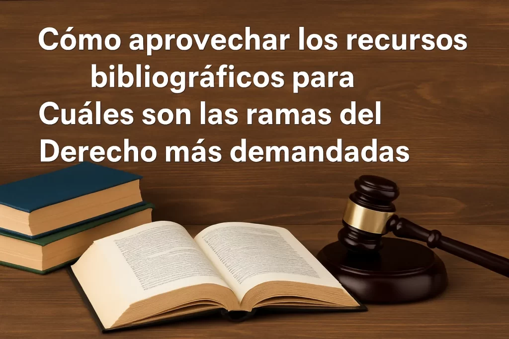 cómo aprovechar los recursos bibliográficos para Cuáles son las ramas del Derecho más demandadas