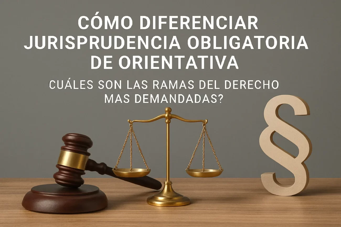 cómo diferenciar jurisprudencia obligatoria de orientativa Cuáles son las ramas del Derecho más demandadas
