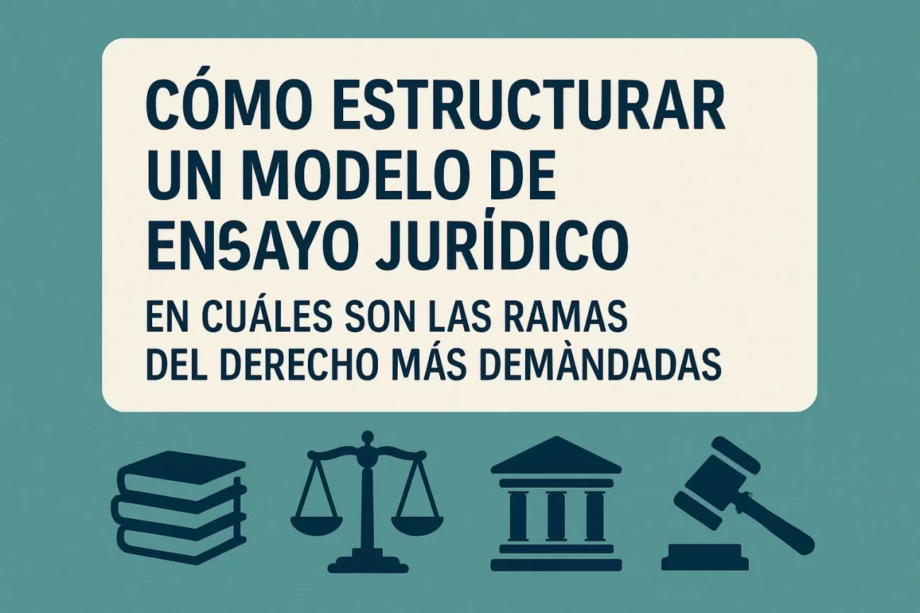 cómo estructurar un modelo de ensayo jurídico en Cuáles son las ramas del Derecho más demandadas