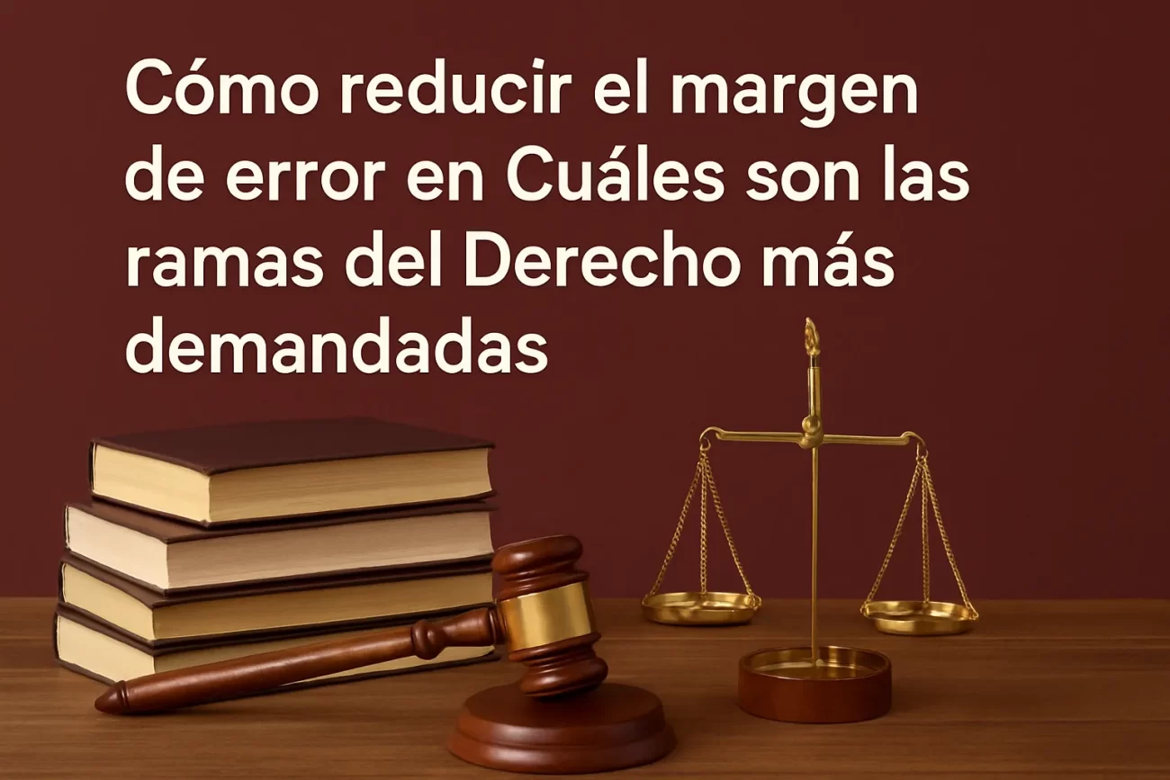 cómo reducir el margen de error en Cuáles son las ramas del Derecho más demandadas