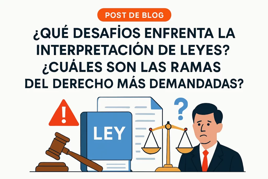 qué desafíos enfrenta la interpretación de leyes Cuáles son las ramas del Derecho más demandadas