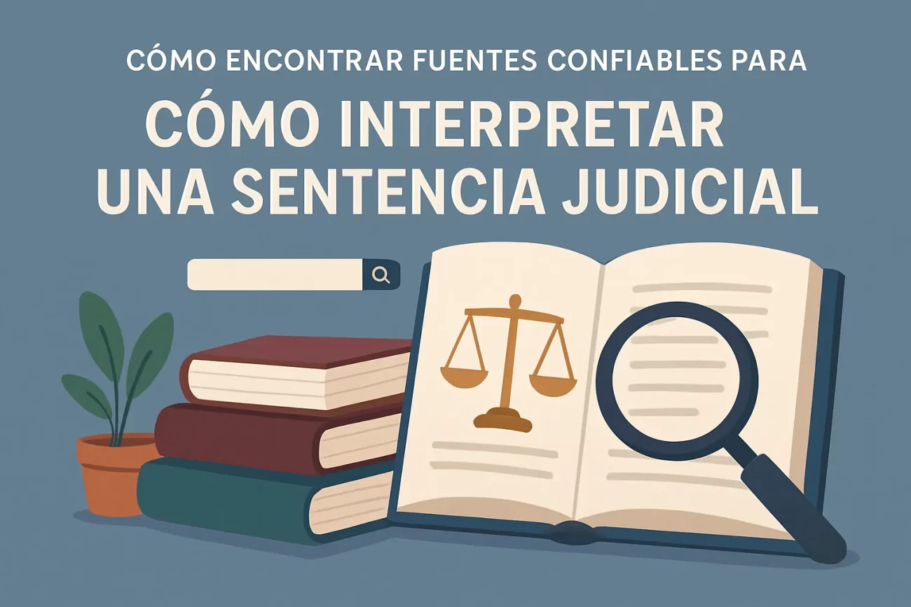 cómo encontrar fuentes confiables para Cómo interpretar una sentencia judicial