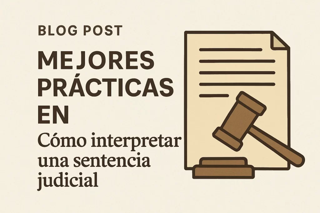 mejores prácticas en Cómo interpretar una sentencia judicial