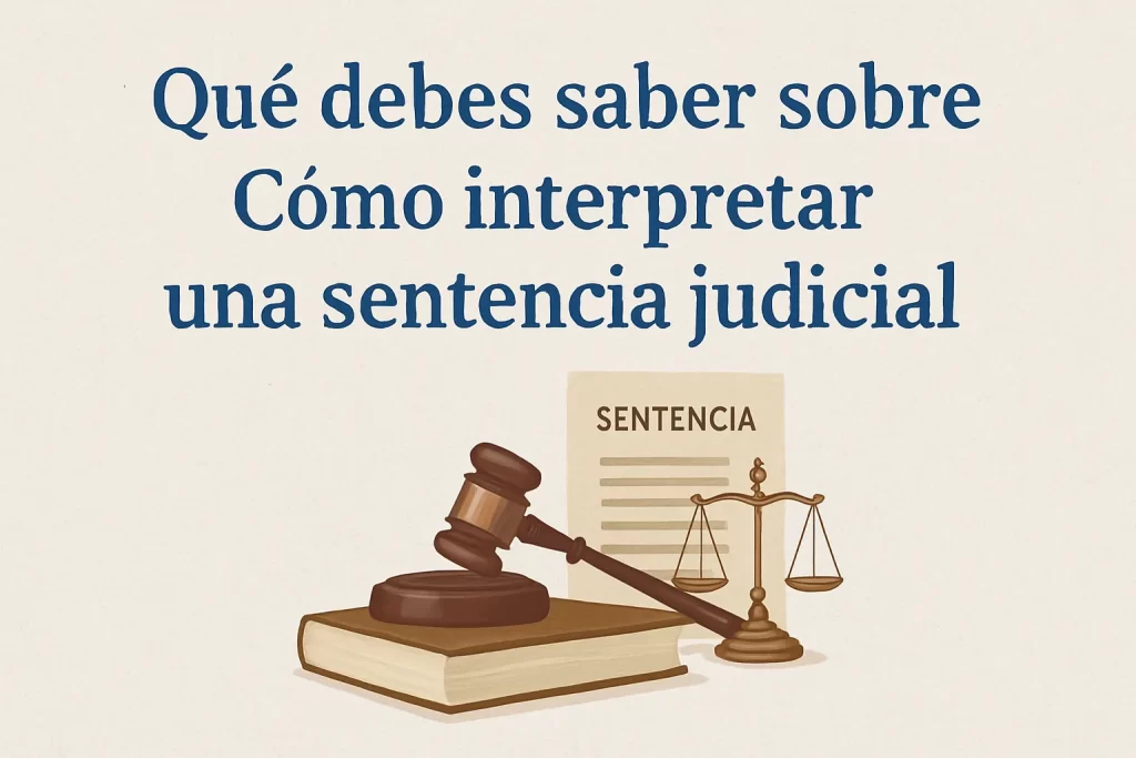 qué debes saber sobre Cómo interpretar una sentencia judicial