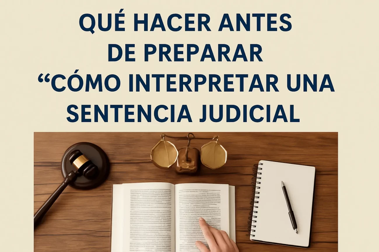 qué hacer antes de preparar Cómo interpretar una sentencia judicial