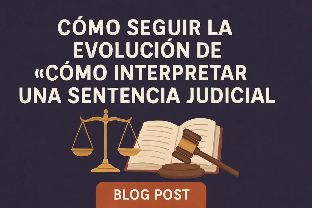 cómo seguir la evolución de Cómo interpretar una sentencia judicial