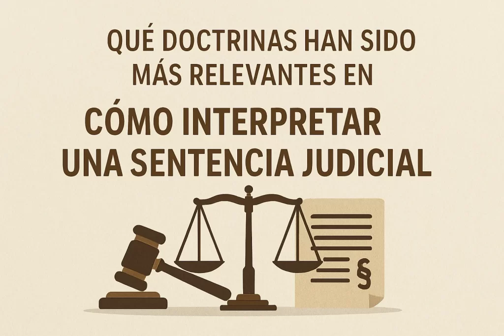 qué doctrinas han sido más relevantes en Cómo interpretar una sentencia judicial