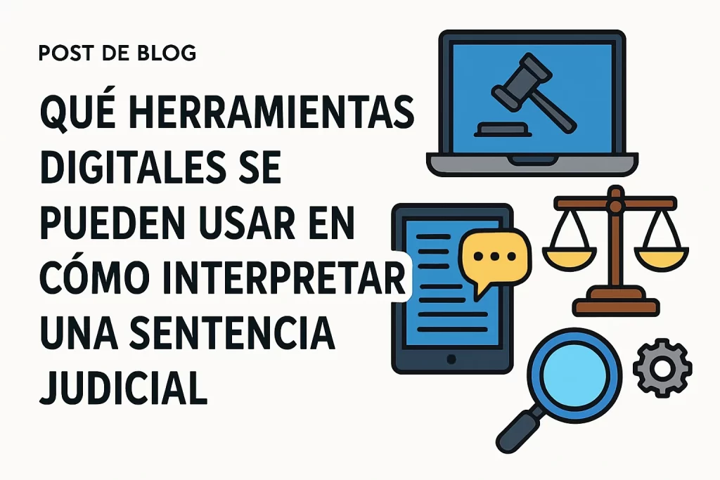 qué herramientas digitales se pueden usar en Cómo interpretar una sentencia judicial