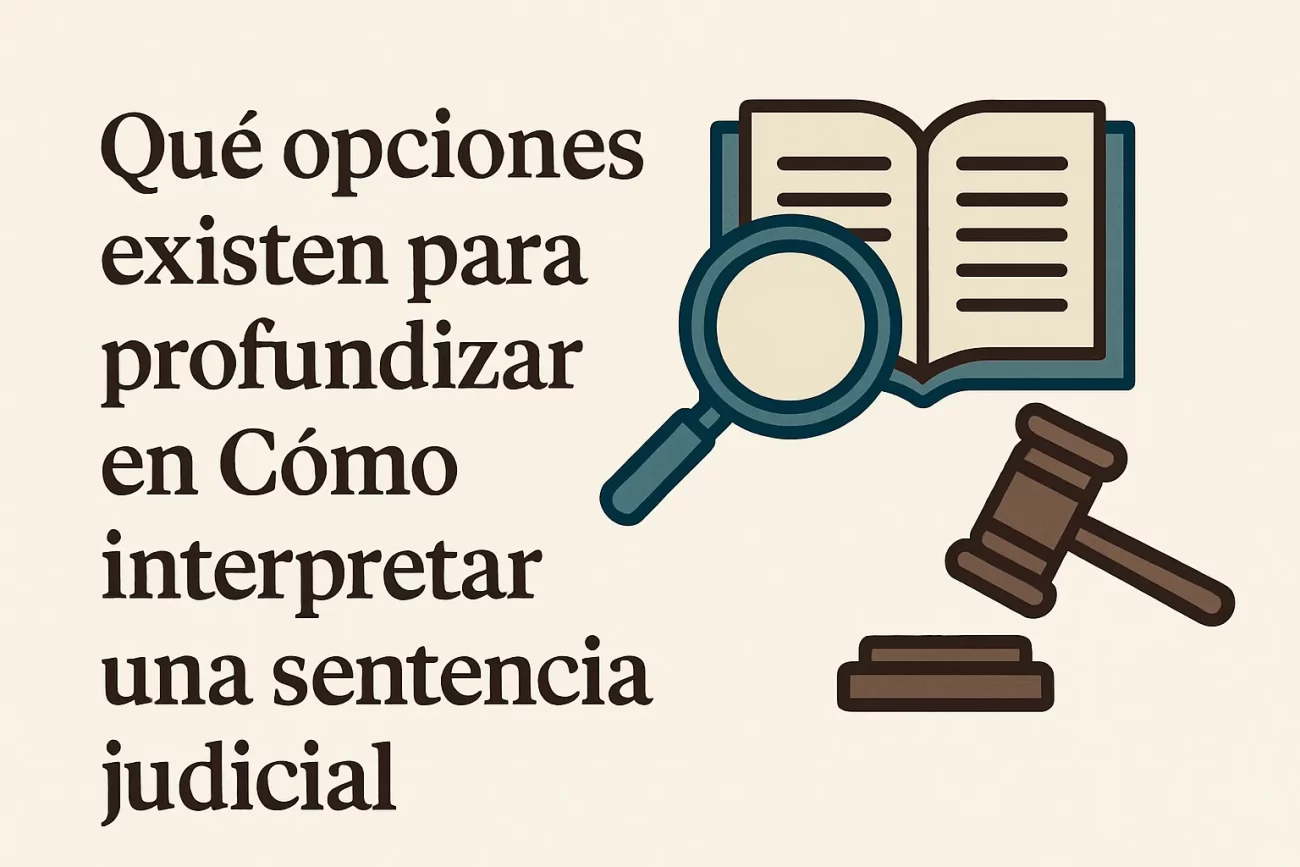 qué opciones existen para profundizar en Cómo interpretar una sentencia judicial