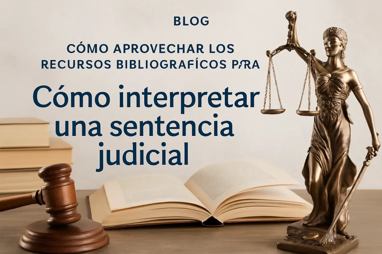cómo aprovechar los recursos bibliográficos para Cómo interpretar una sentencia judicial