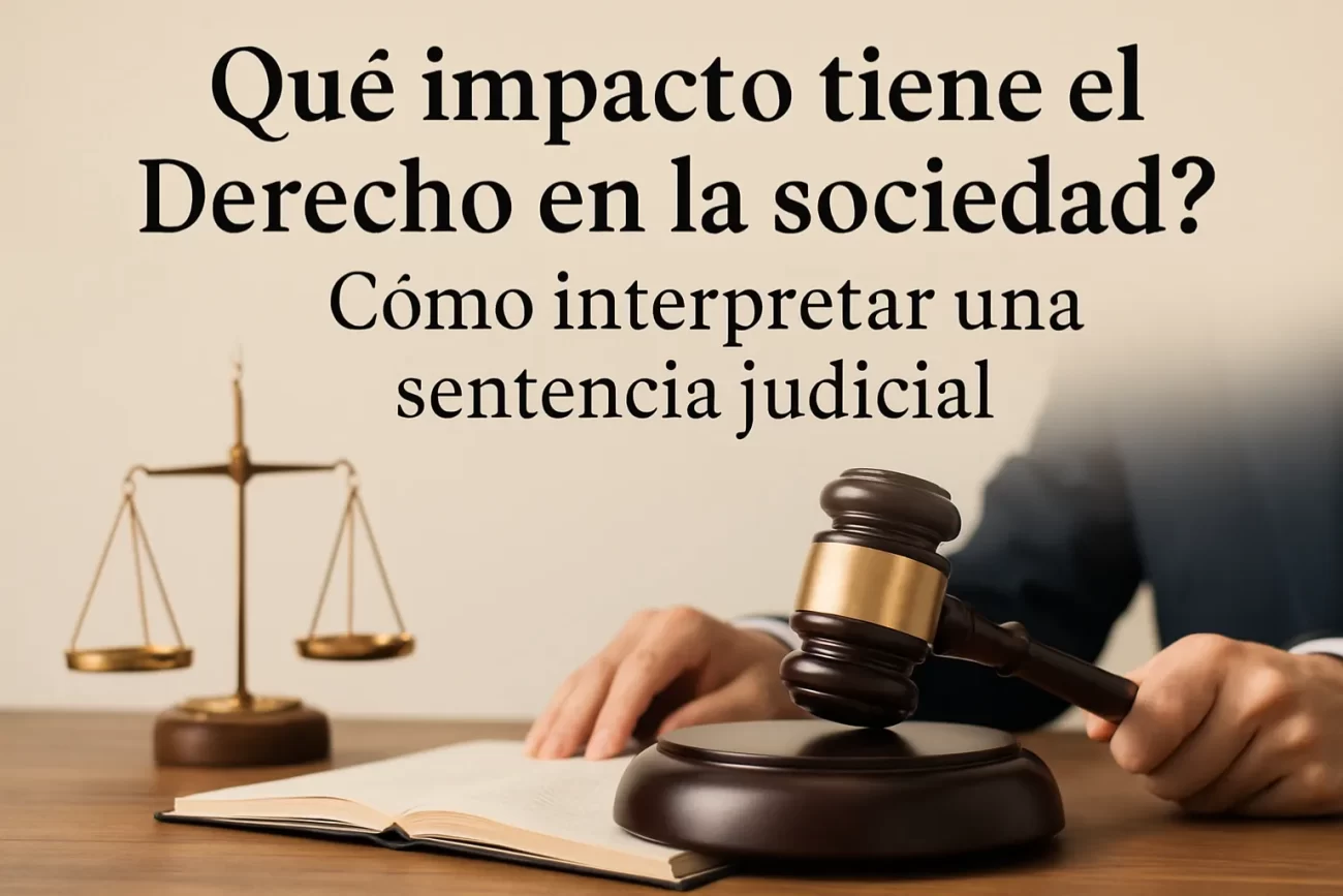 qué impacto tiene el Derecho en la sociedad Cómo interpretar una sentencia judicial