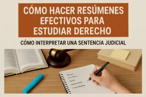 cómo hacer resúmenes efectivos para estudiar Derecho Cómo interpretar una sentencia judicial