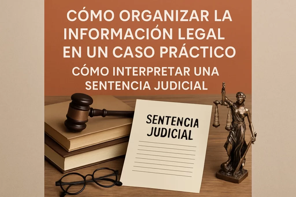 cómo organizar la información legal en un caso práctico Cómo interpretar una sentencia judicial