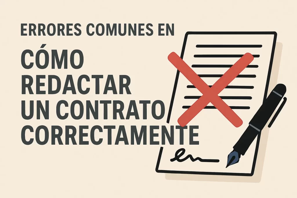 errores comunes en Cómo redactar un contrato correctamente