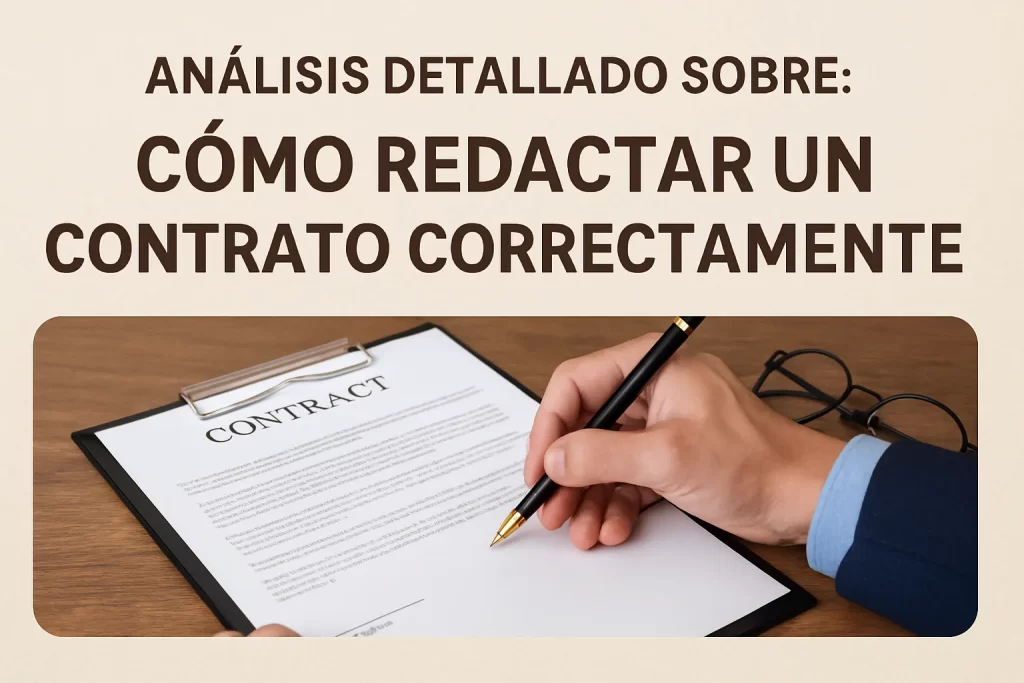 análisis detallado sobre Cómo redactar un contrato correctamente