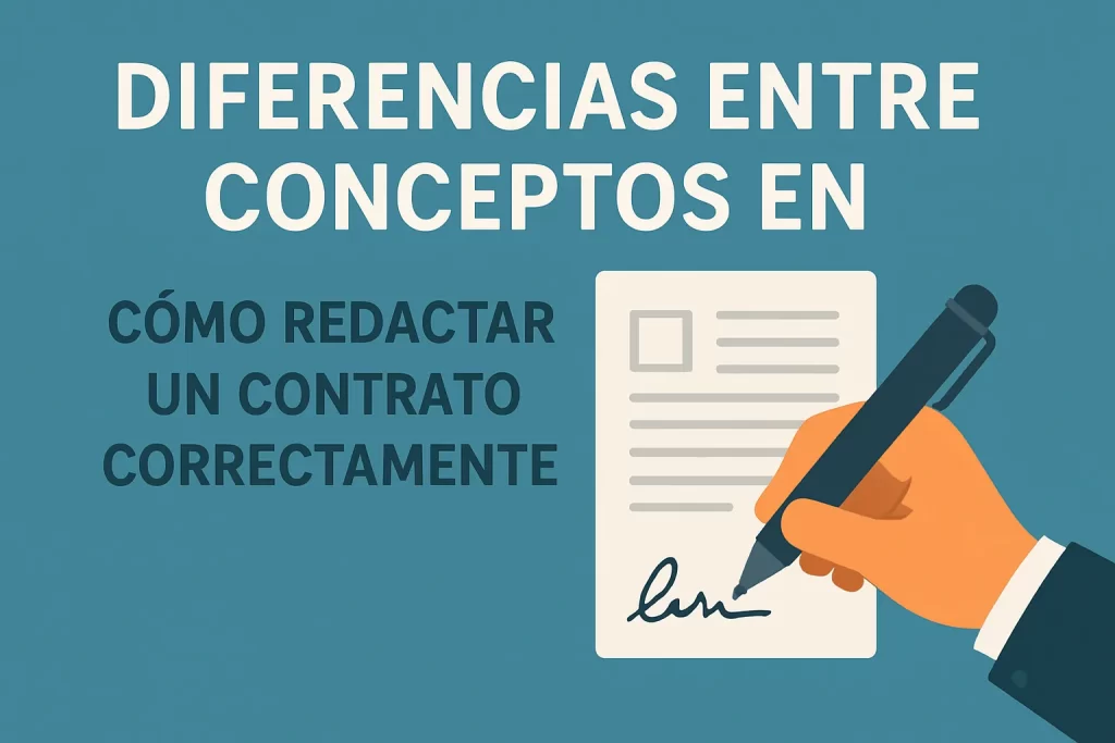 diferencias entre conceptos en Cómo redactar un contrato correctamente