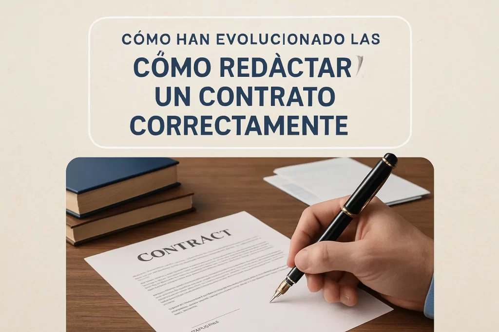 cómo han evolucionado las normas de Cómo redactar un contrato correctamente