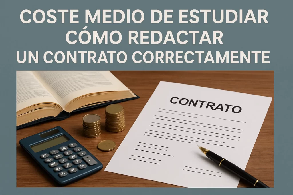 coste medio de estudiar Cómo redactar un contrato correctamente