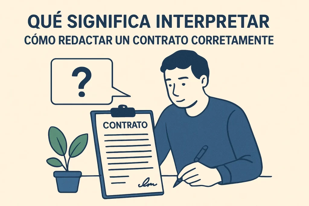 qué significa interpretar Cómo redactar un contrato correctamente