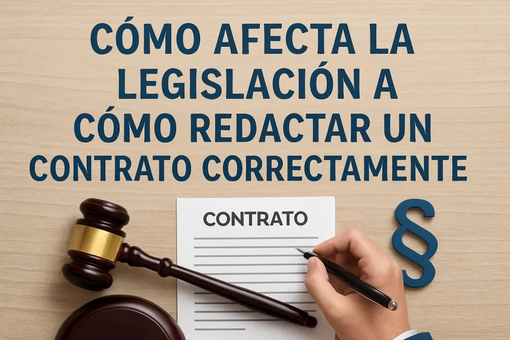 cómo afecta la legislación a Cómo redactar un contrato correctamente