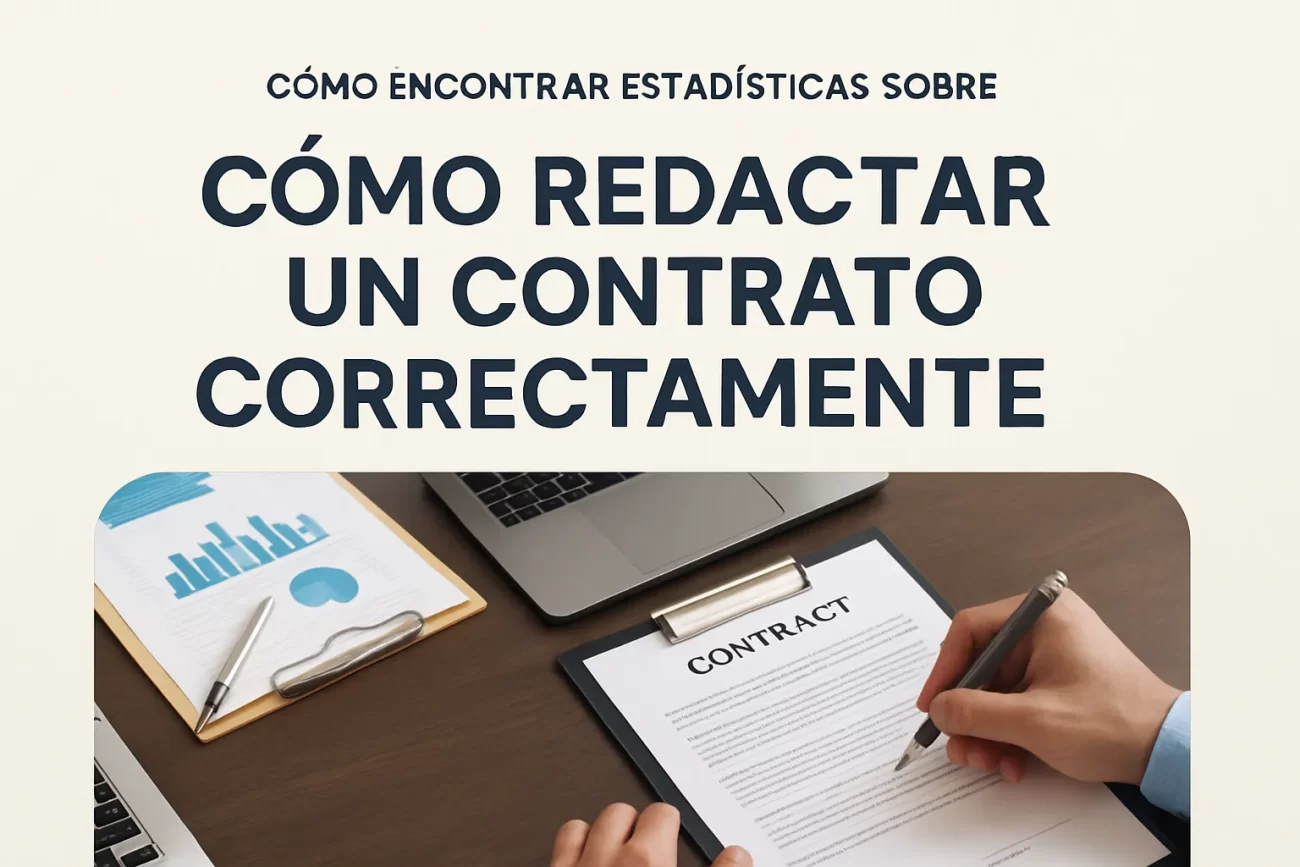 cómo encontrar estadísticas sobre Cómo redactar un contrato correctamente