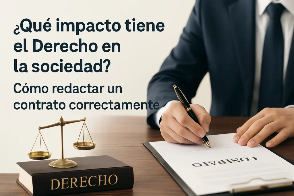 qué impacto tiene el Derecho en la sociedad Cómo redactar un contrato correctamente