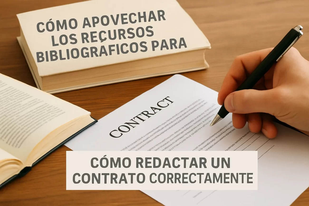 cómo aprovechar los recursos bibliográficos para Cómo redactar un contrato correctamente