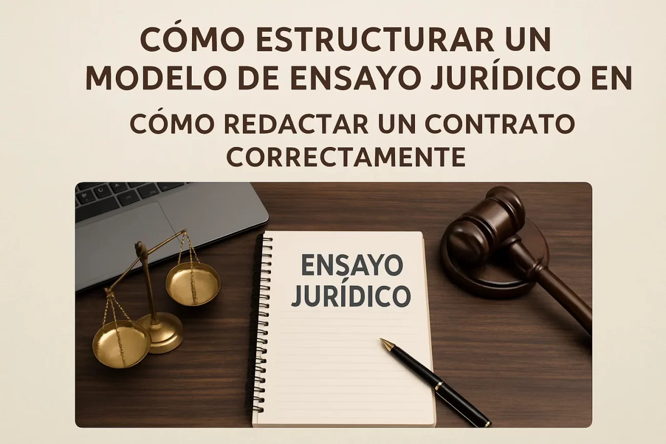 cómo estructurar un modelo de ensayo jurídico en Cómo redactar un contrato correctamente