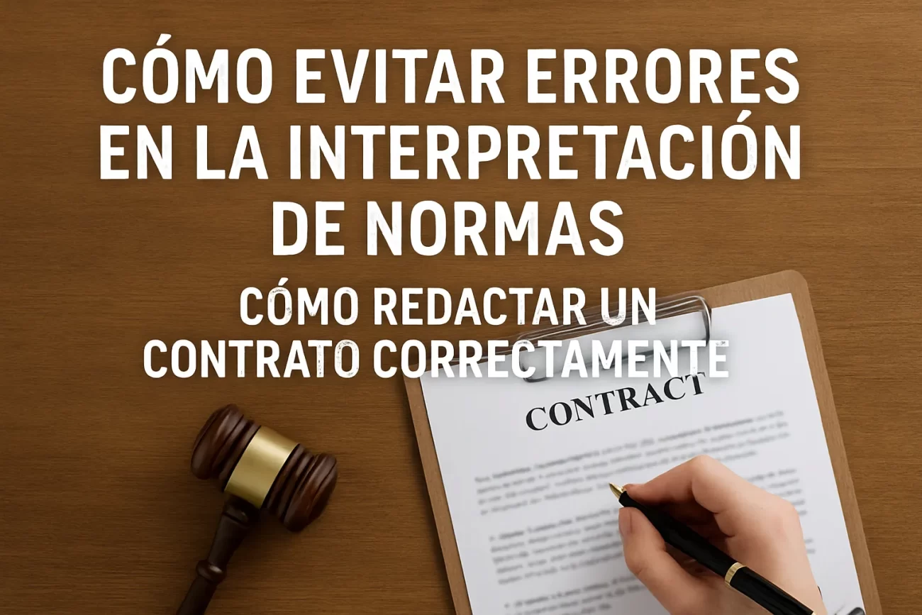 cómo evitar errores en la interpretación de normas Cómo redactar un contrato correctamente