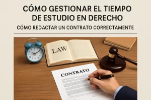 cómo gestionar el tiempo de estudio en Derecho Cómo redactar un contrato correctamente