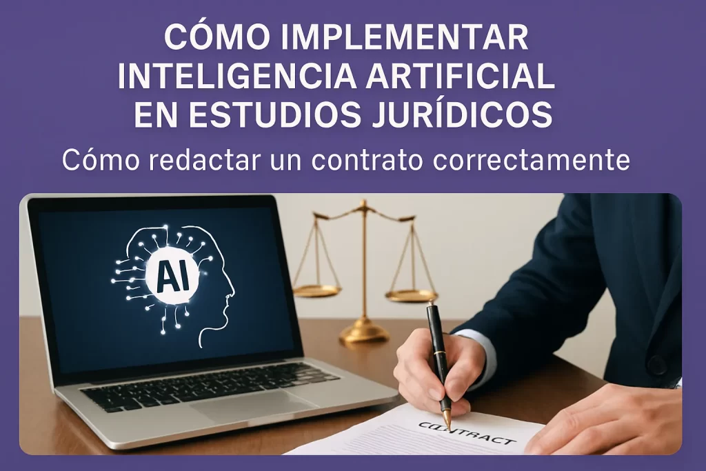 cómo implementar inteligencia artificial en estudios jurídicos Cómo redactar un contrato correctamente