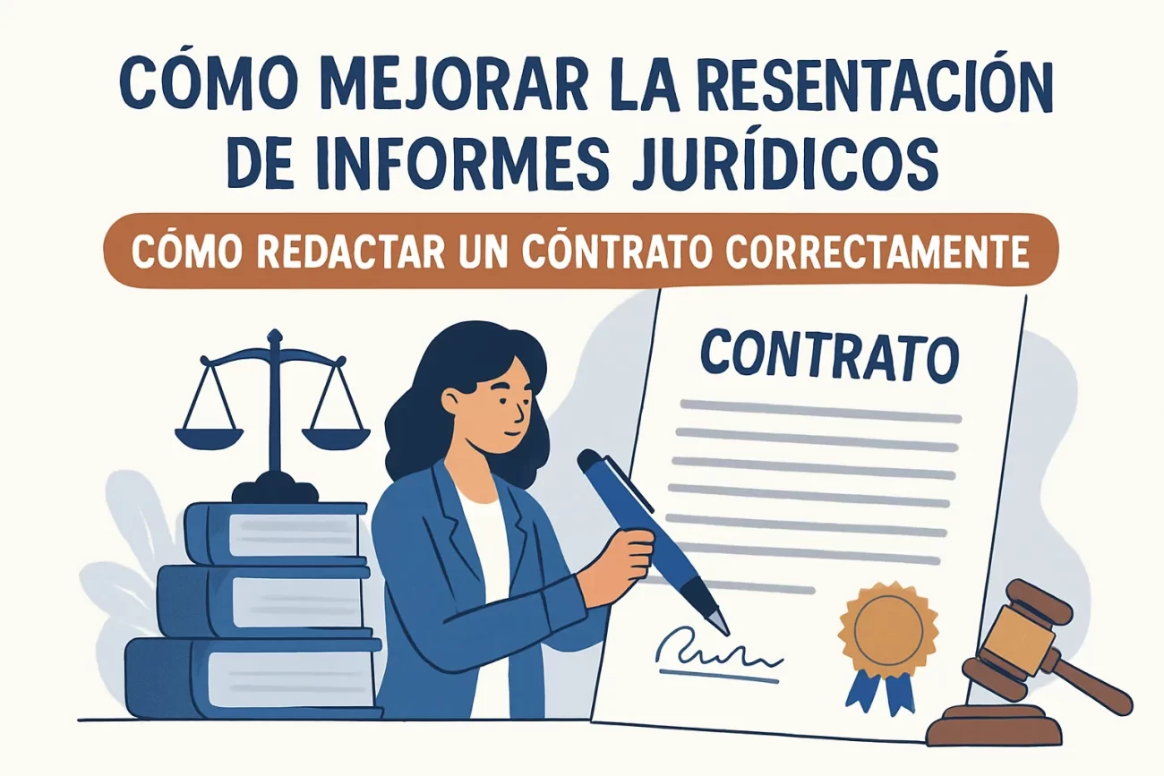 cómo mejorar la presentación de informes jurídicos en Cómo redactar un contrato correctamente