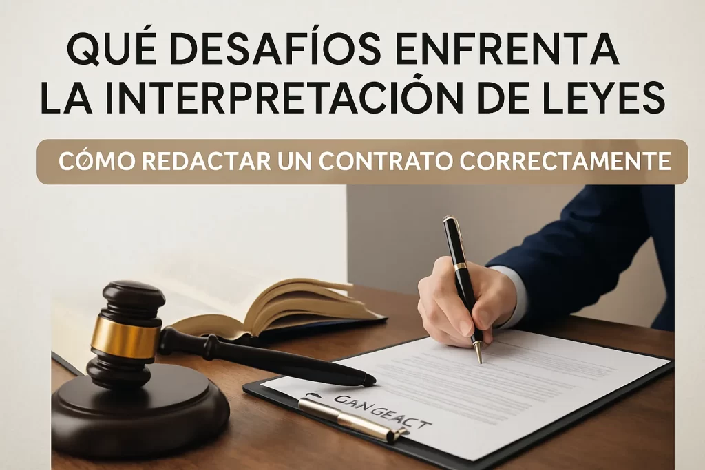 qué desafíos enfrenta la interpretación de leyes Cómo redactar un contrato correctamente