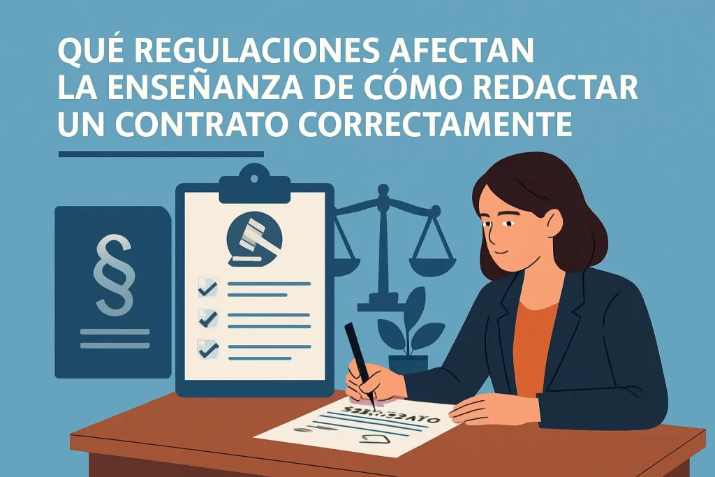 qué regulaciones afectan la enseñanza de Cómo redactar un contrato correctamente