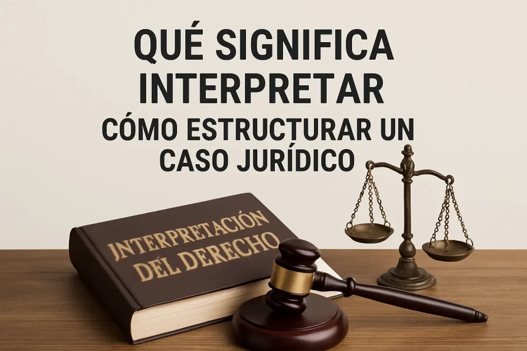 qué significa interpretar Cómo estructurar un caso jurídico
