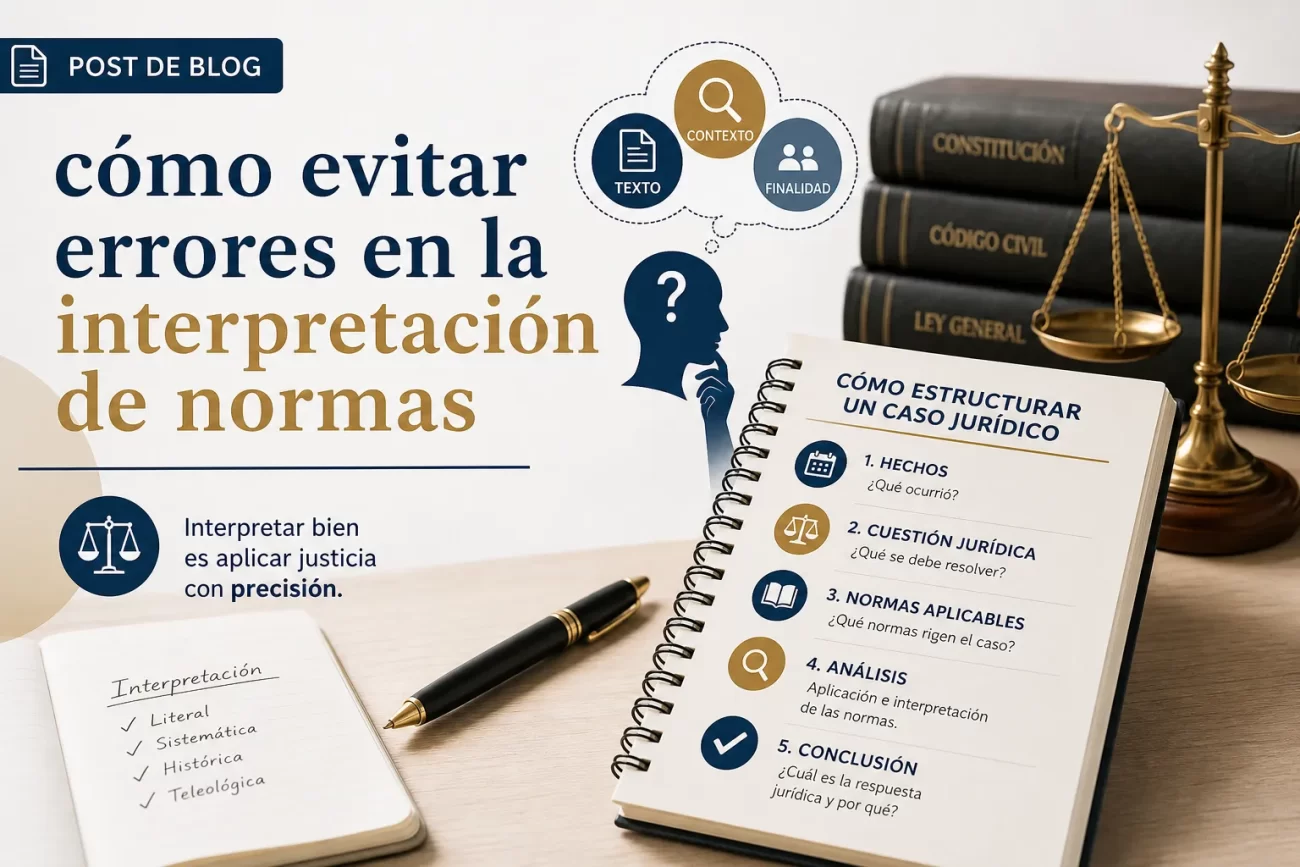 cómo evitar errores en la interpretación de normas Cómo estructurar un caso jurídico