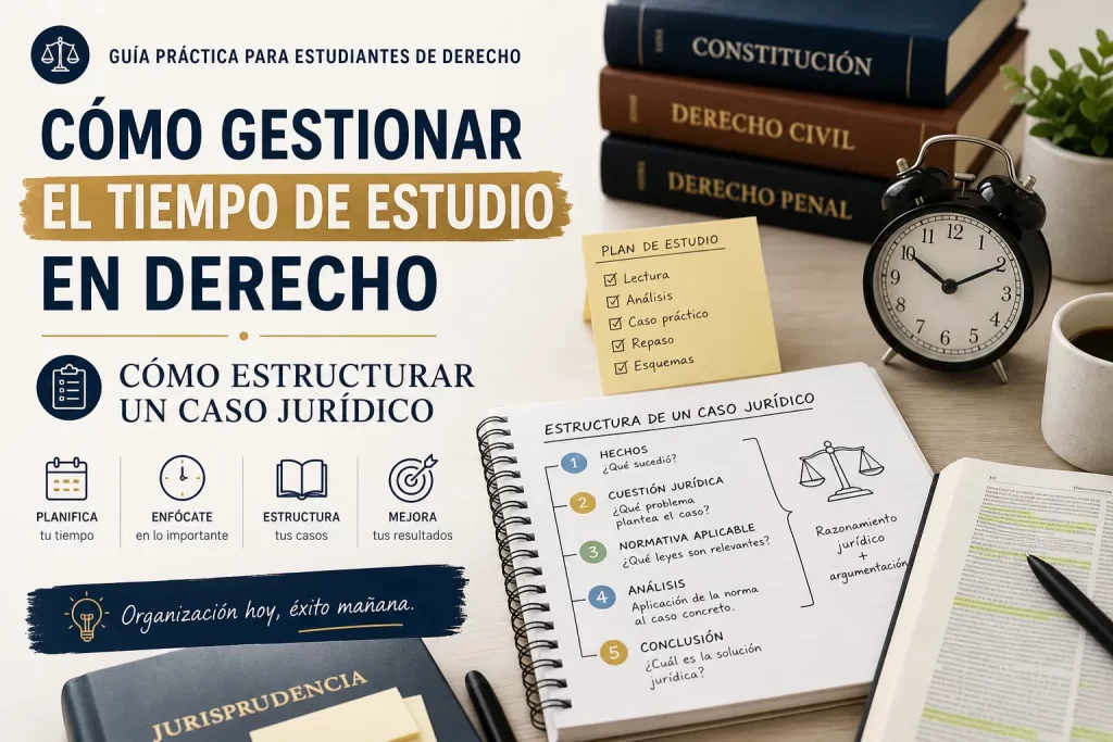 cómo gestionar el tiempo de estudio en Derecho Cómo estructurar un caso jurídico