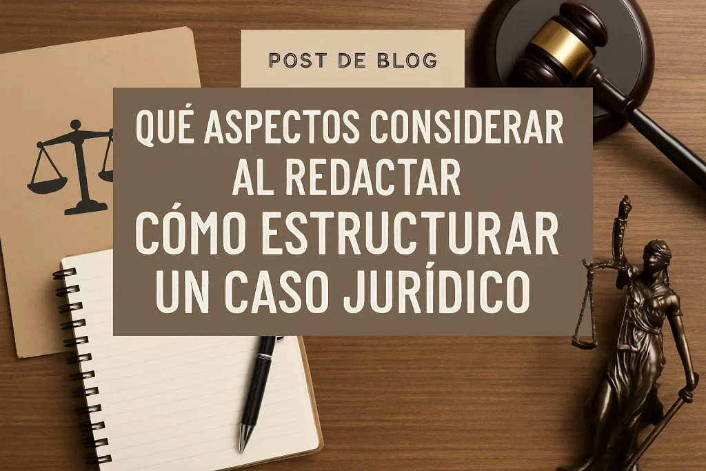 qué aspectos considerar al redactar Cómo estructurar un caso jurídico