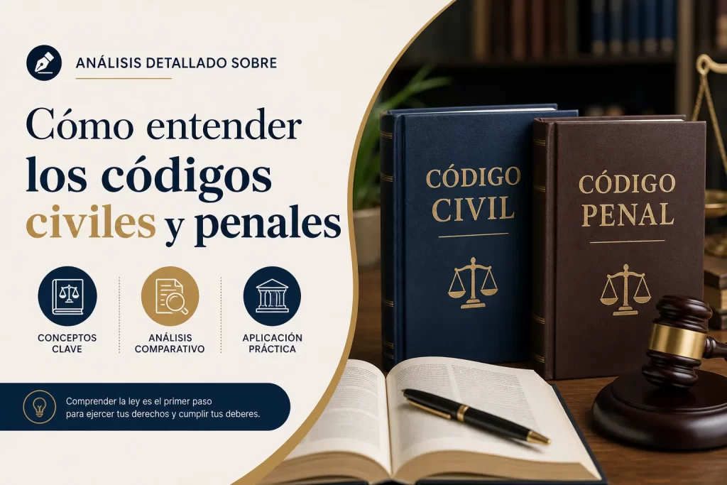 análisis detallado sobre Cómo entender los códigos civiles y penales