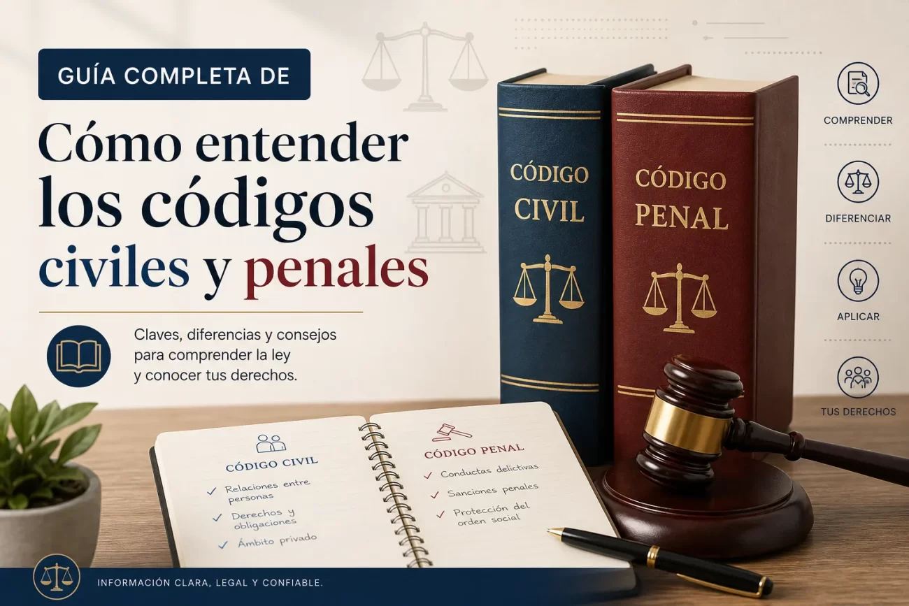 guía completa de Cómo entender los códigos civiles y penales