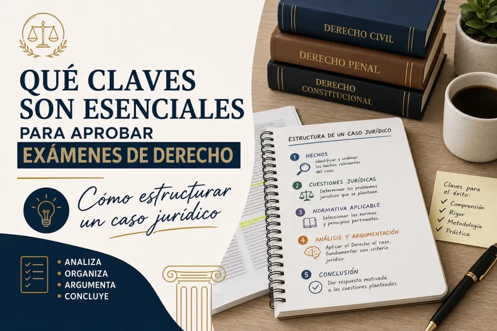 qué claves son esenciales para aprobar exámenes de Derecho Cómo estructurar un caso jurídico