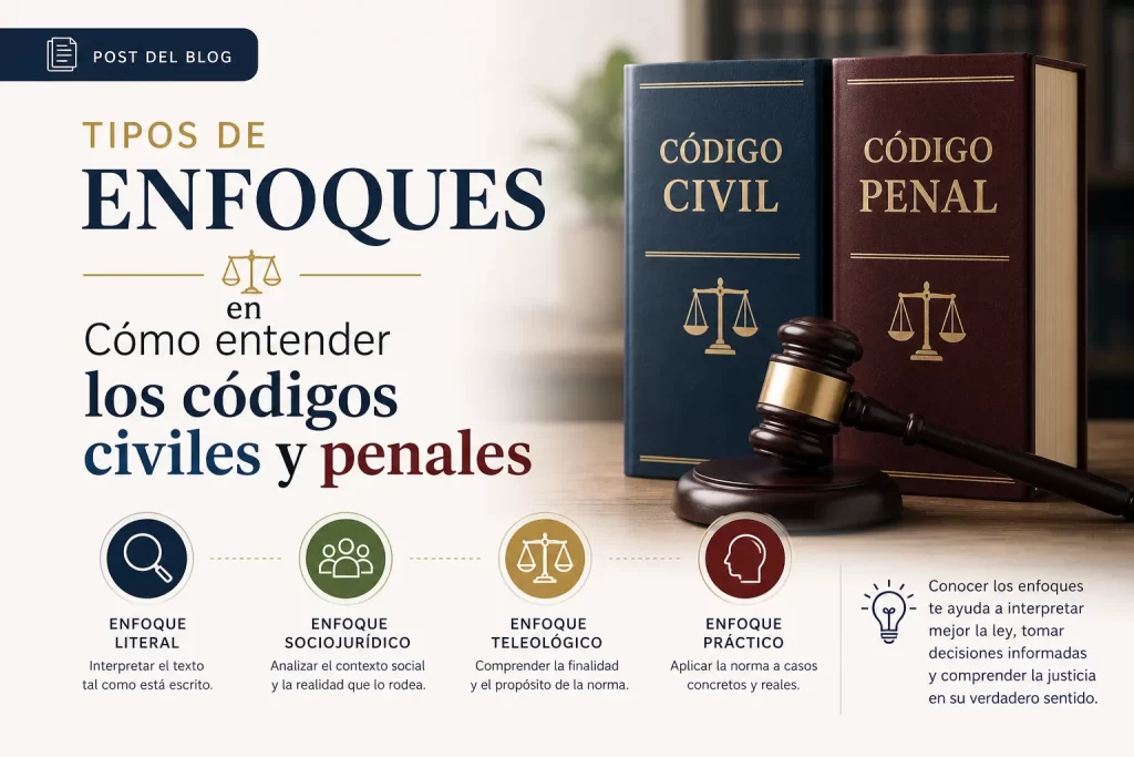tipos de enfoques en Cómo entender los códigos civiles y penales