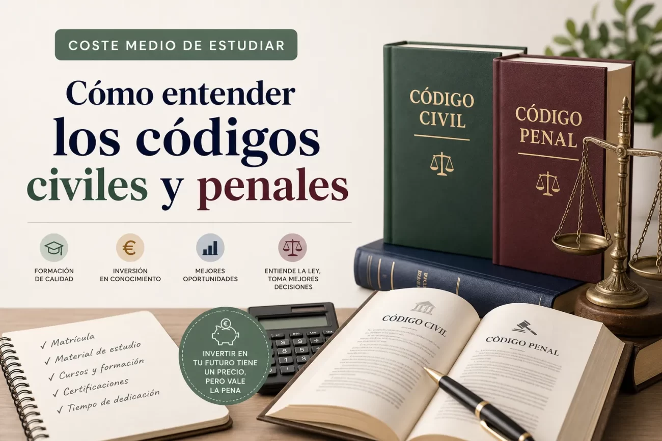 coste-medio-de-estudiar-Como-entender-los-codigos-civiles-y-penales | C. Abogados News coste medio de estudiar Cómo entender los códigos civiles y penales