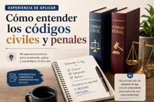 experiencia de aplicar Cómo entender los códigos civiles y penales