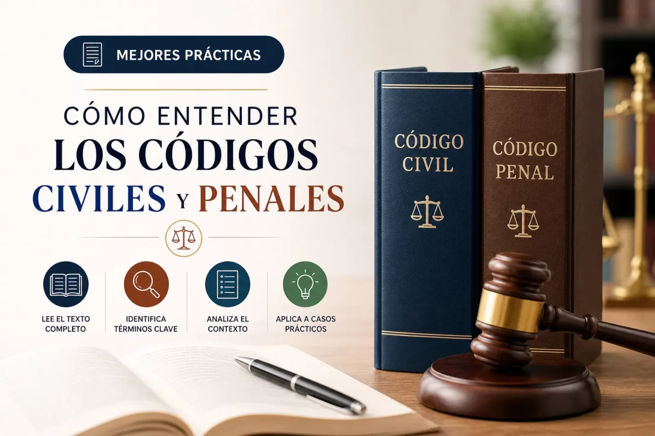mejores prácticas en Cómo entender los códigos civiles y penales