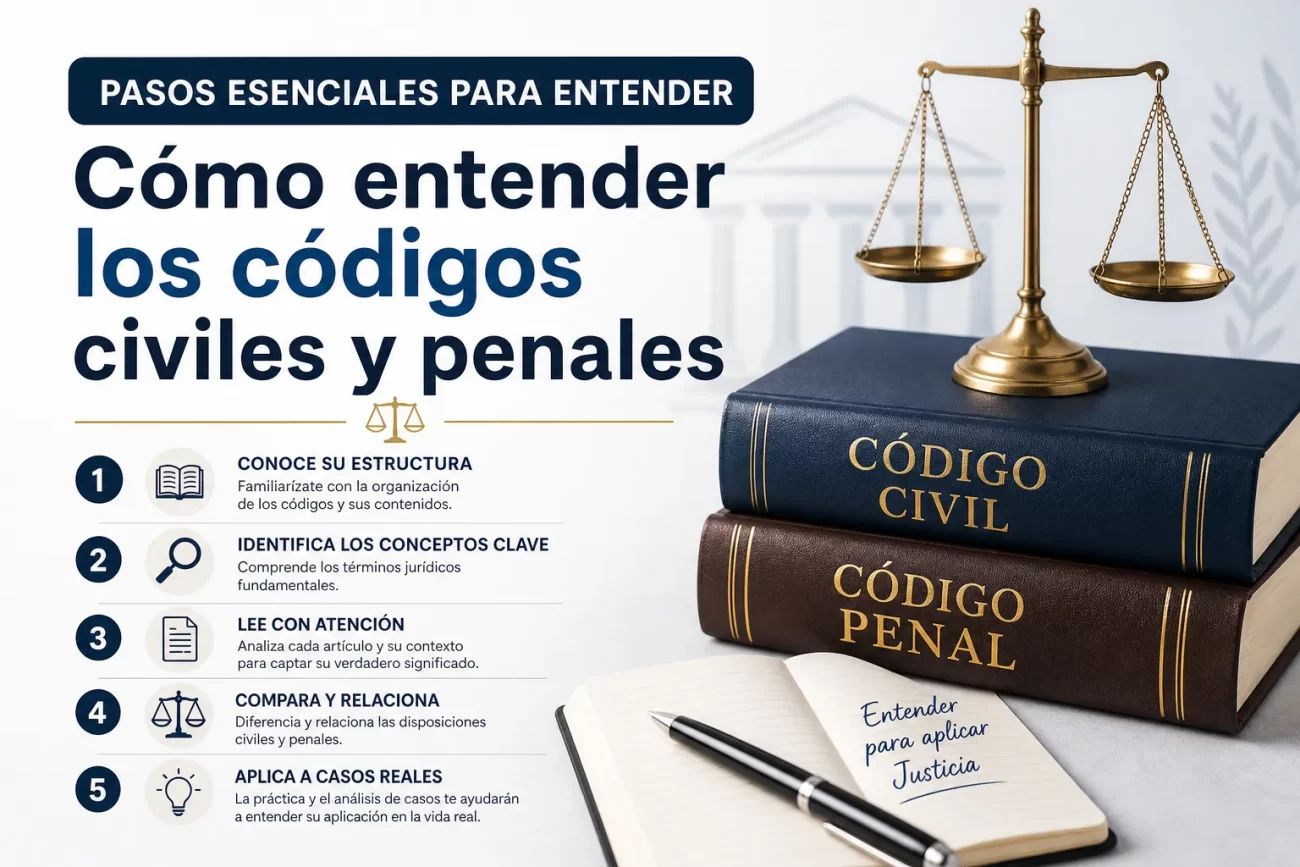 pasos esenciales para entender Cómo entender los códigos civiles y penales
